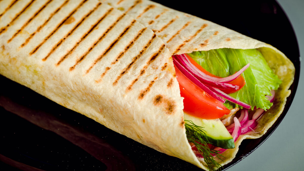 Large BEEF Kebab in pizza dough